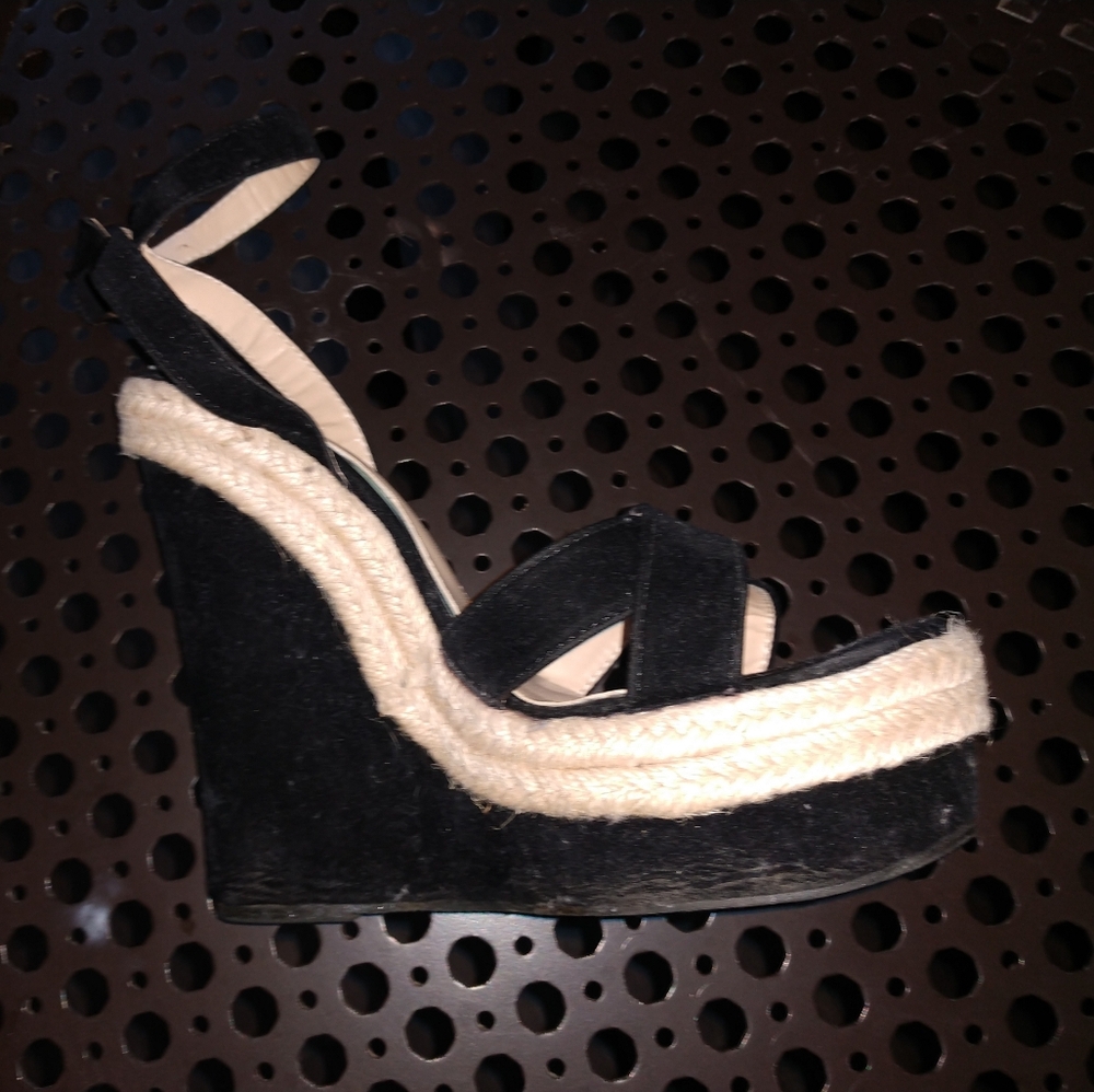 Origins Black Wedge Sandals